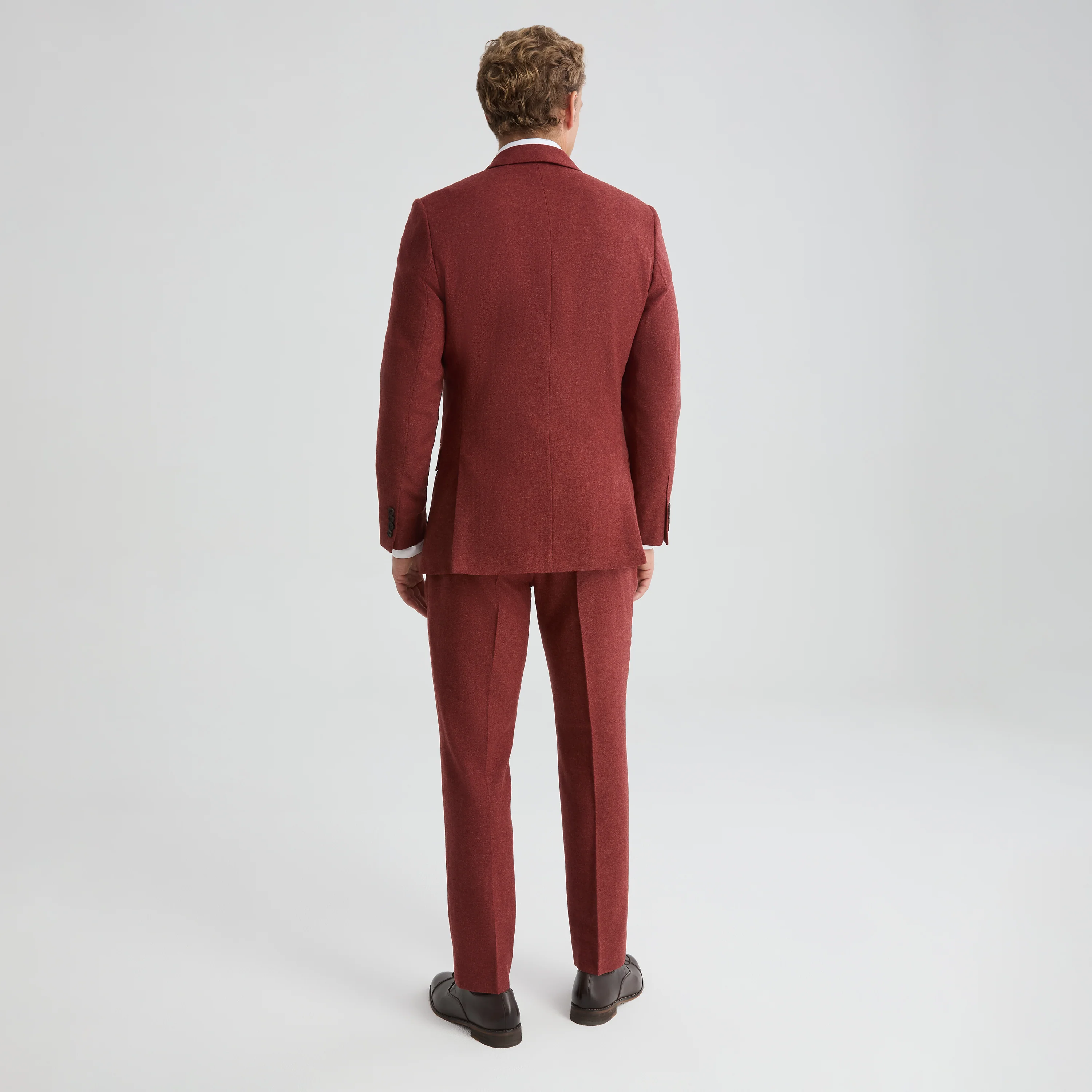 Men's Burnt Orange Tweed Suit Pants - Image 4