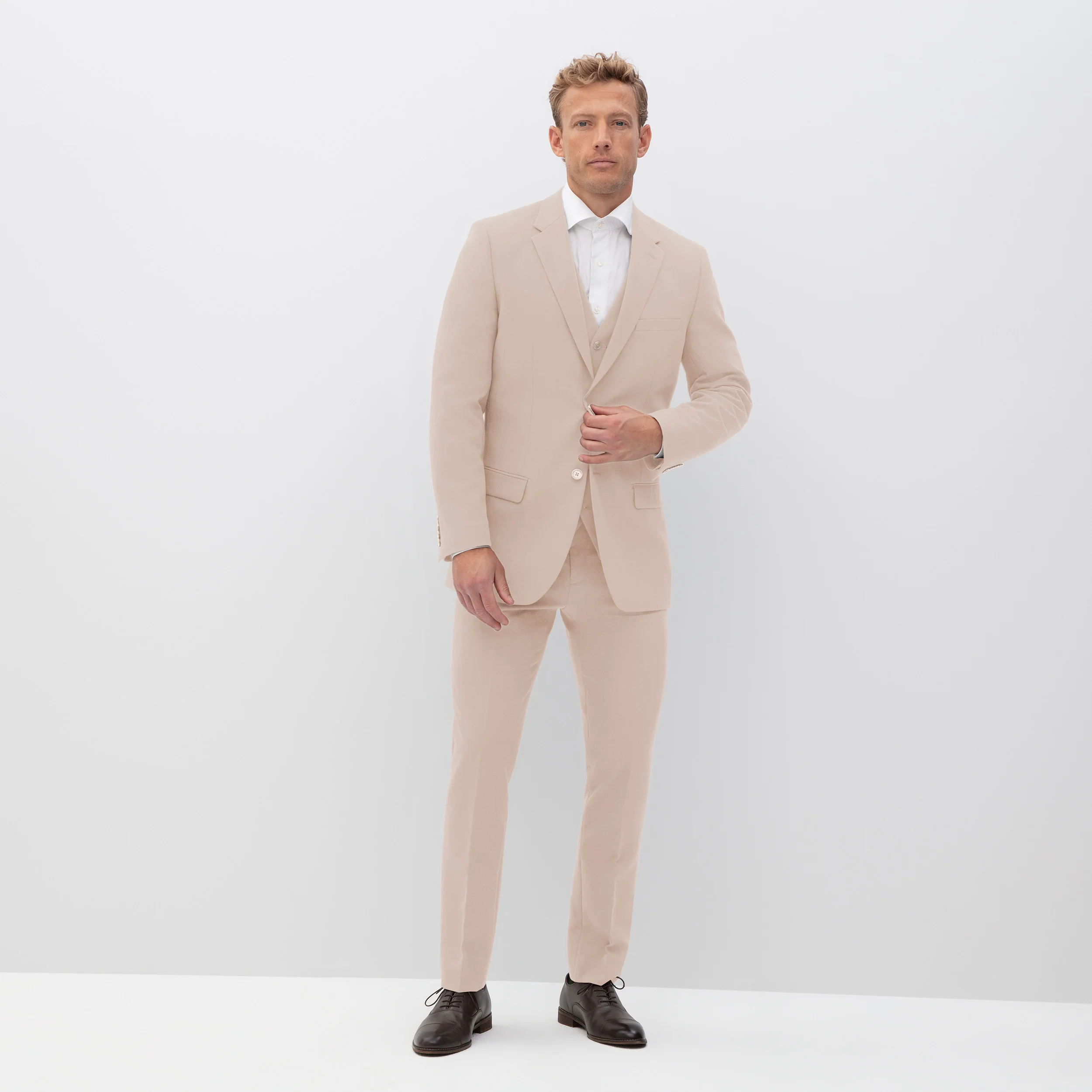 Men's Champagne Suit Jacket - Image 2