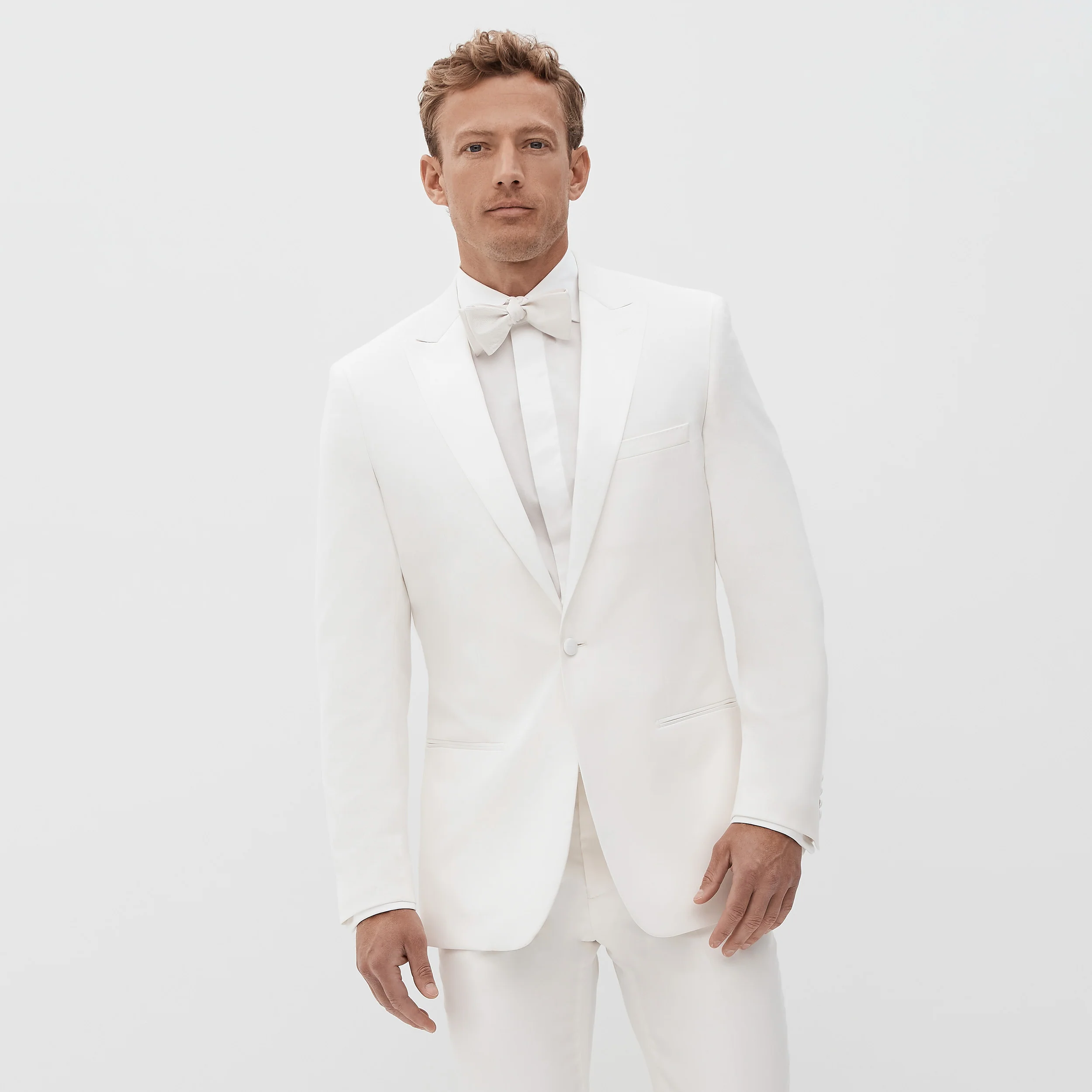 Men's Ivory White Peak Lapel Tuxedo Jacket