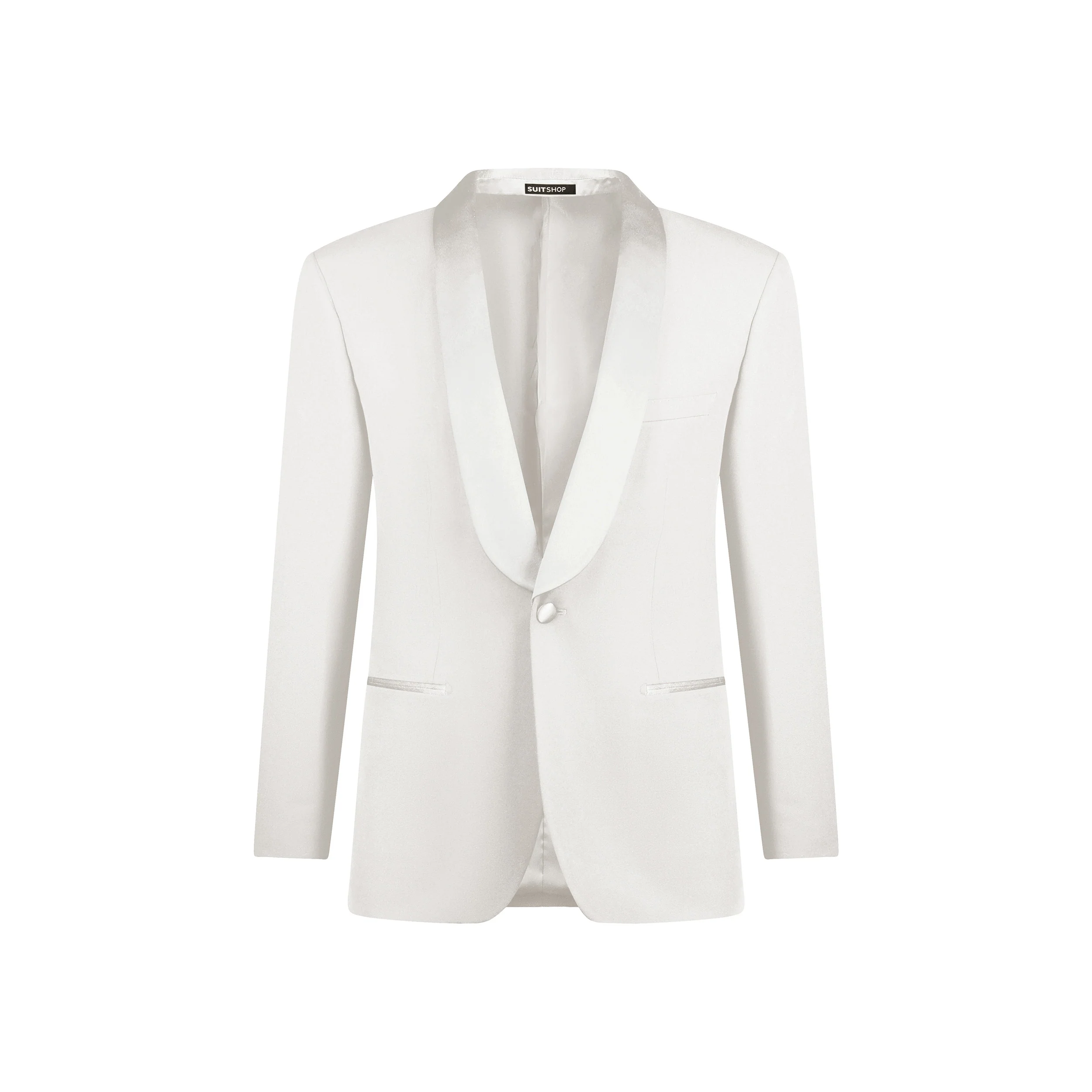 Men's Ivory White Swoop Lapel Tuxedo Jacket