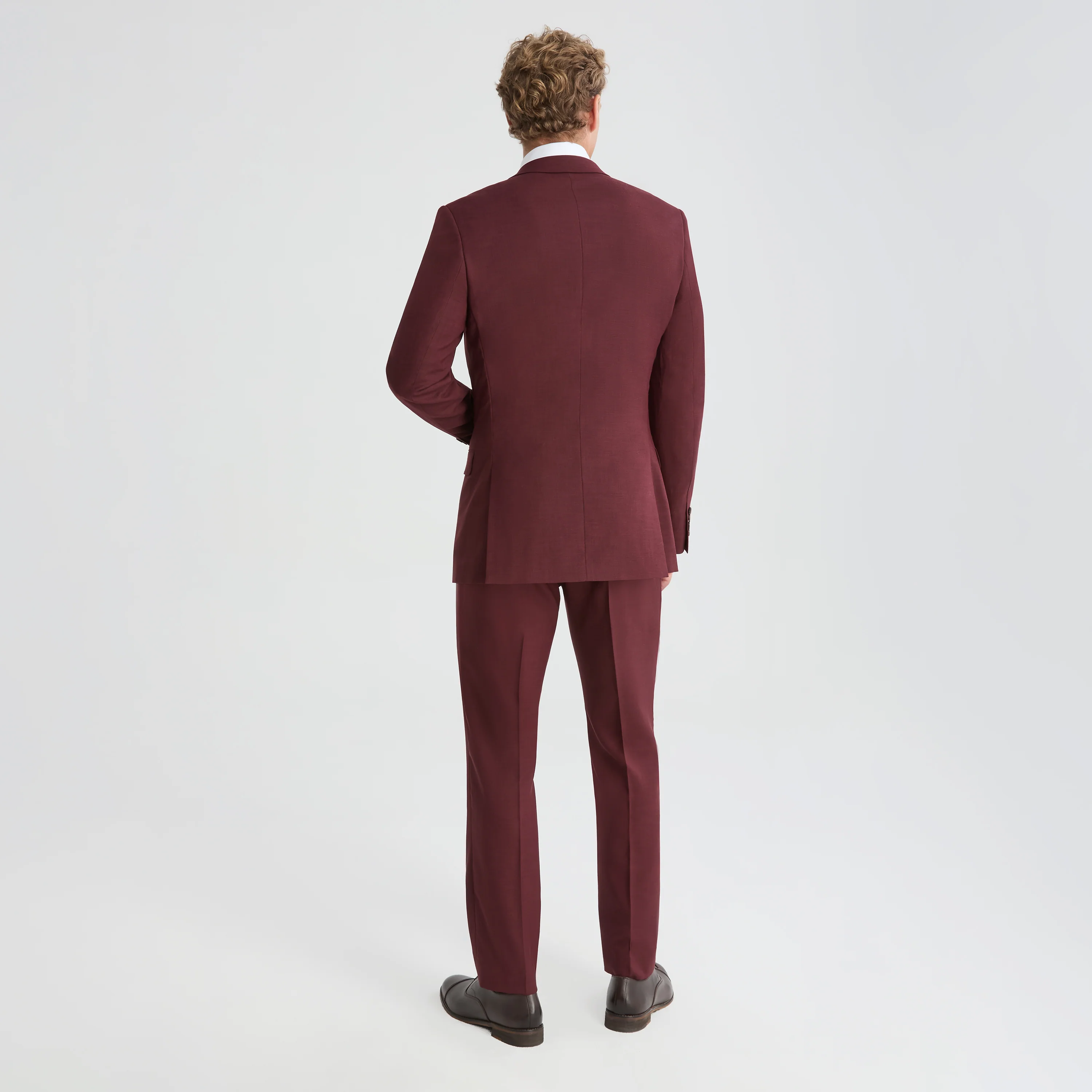Men's Linen-Look Cabernet Suit Jacket - Image 5