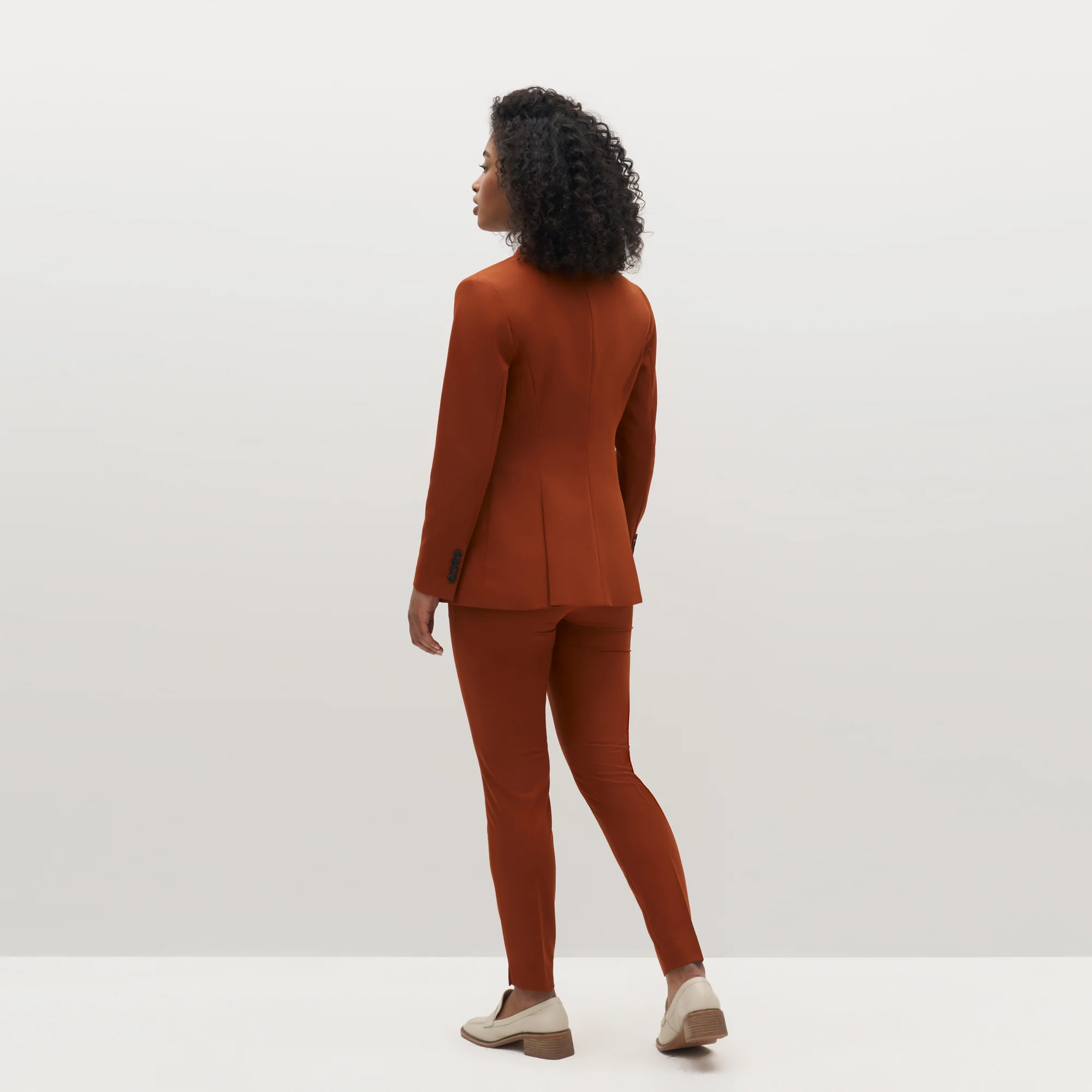 Women's Burnt Orange Suit Jacket - Image 3