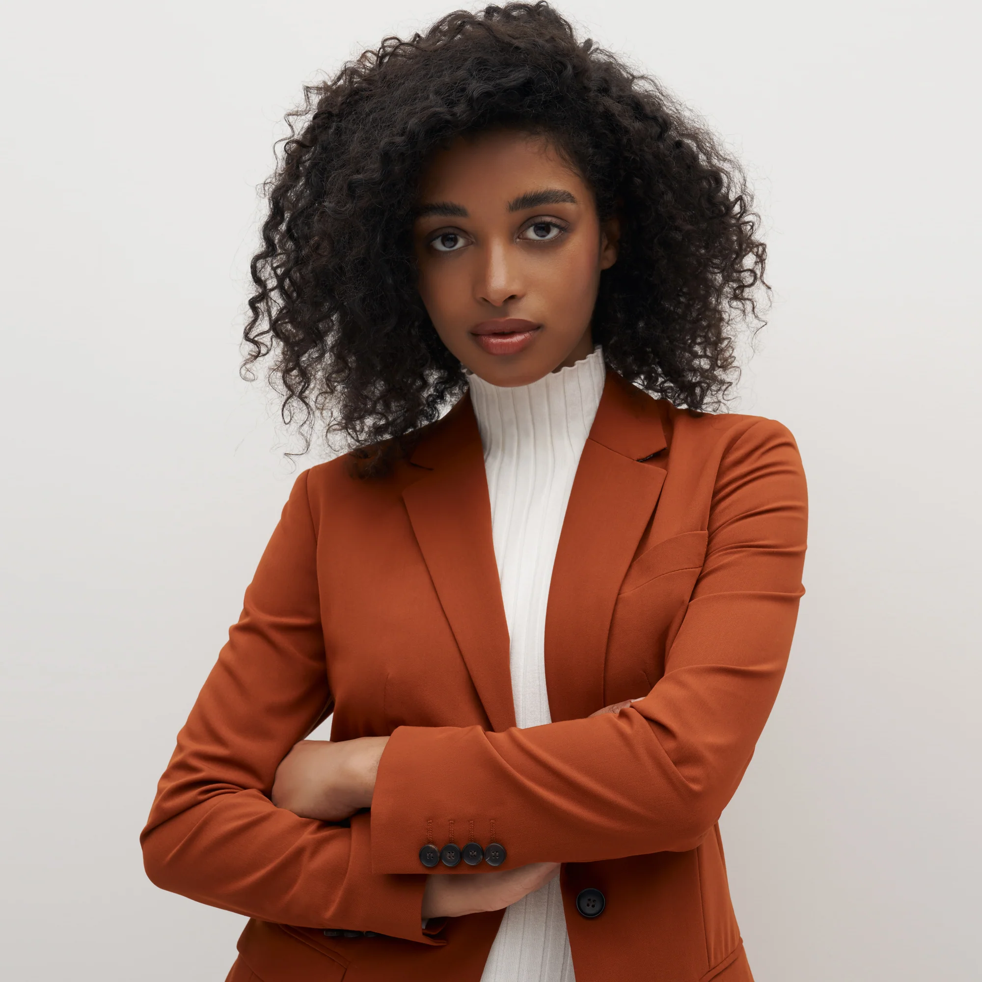 Women's Burnt Orange Suit Jacket - Image 4